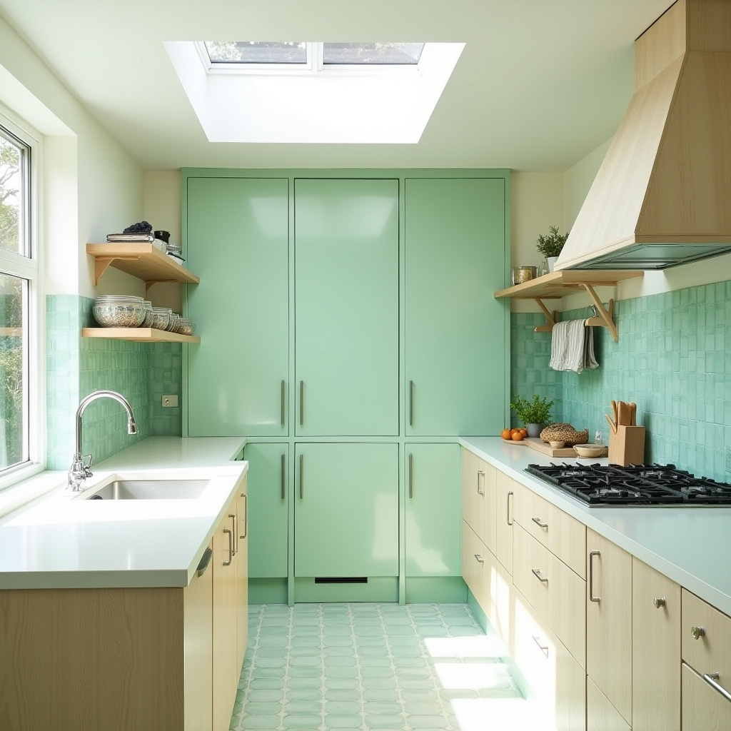 Green kitchen tiles 12