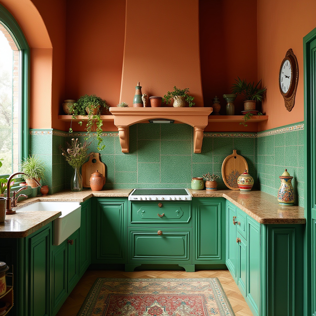 Green kitchen tiles 19