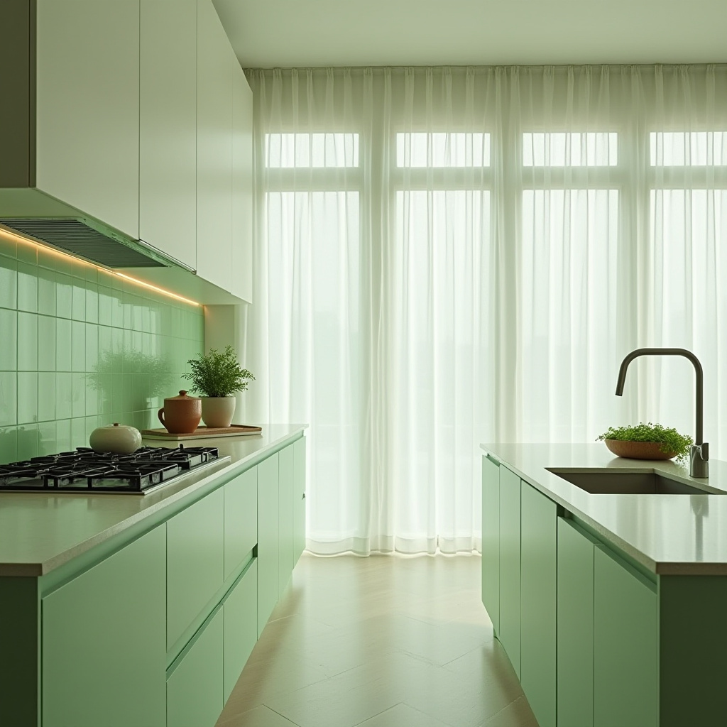 Green kitchen tiles 24