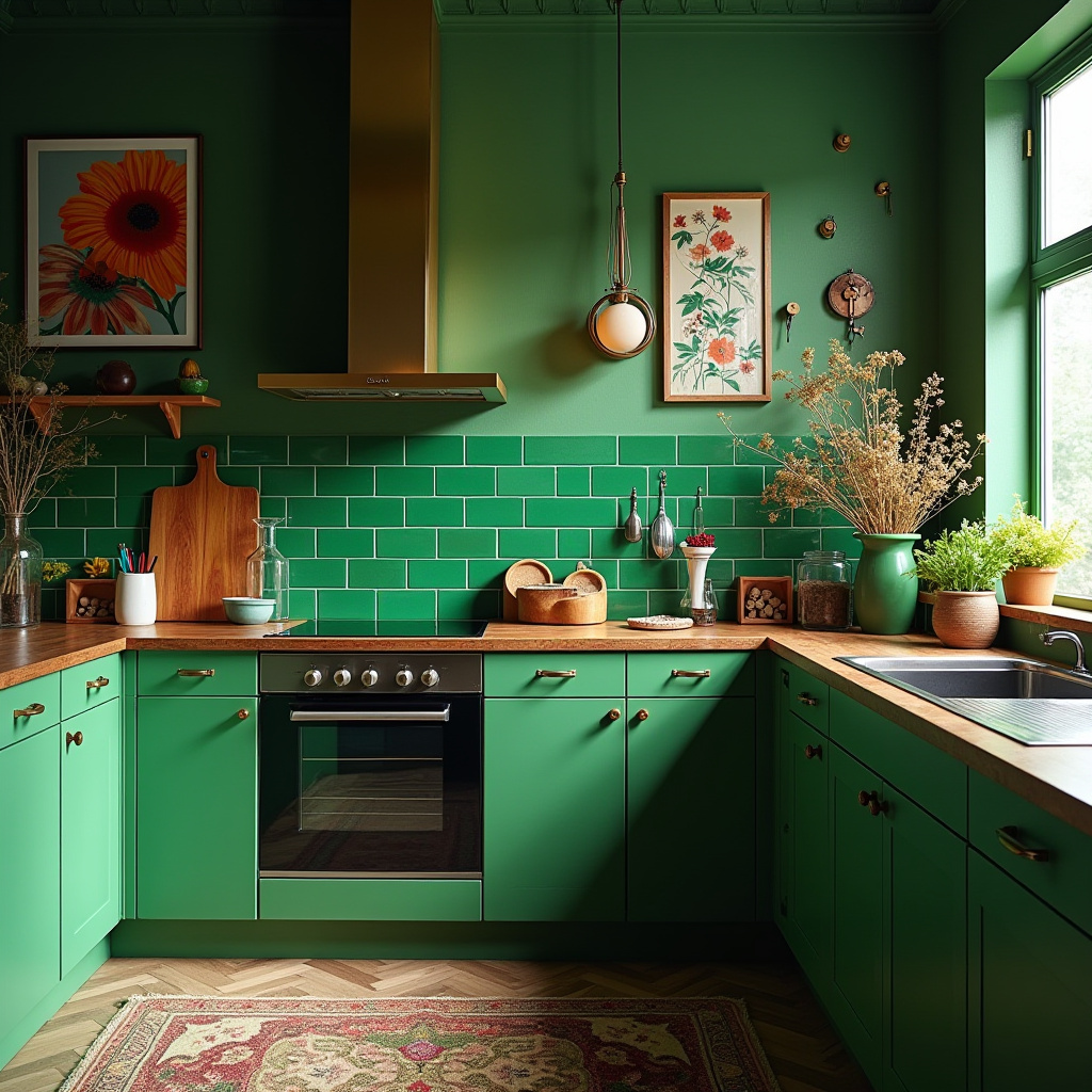 Green kitchen tiles 27