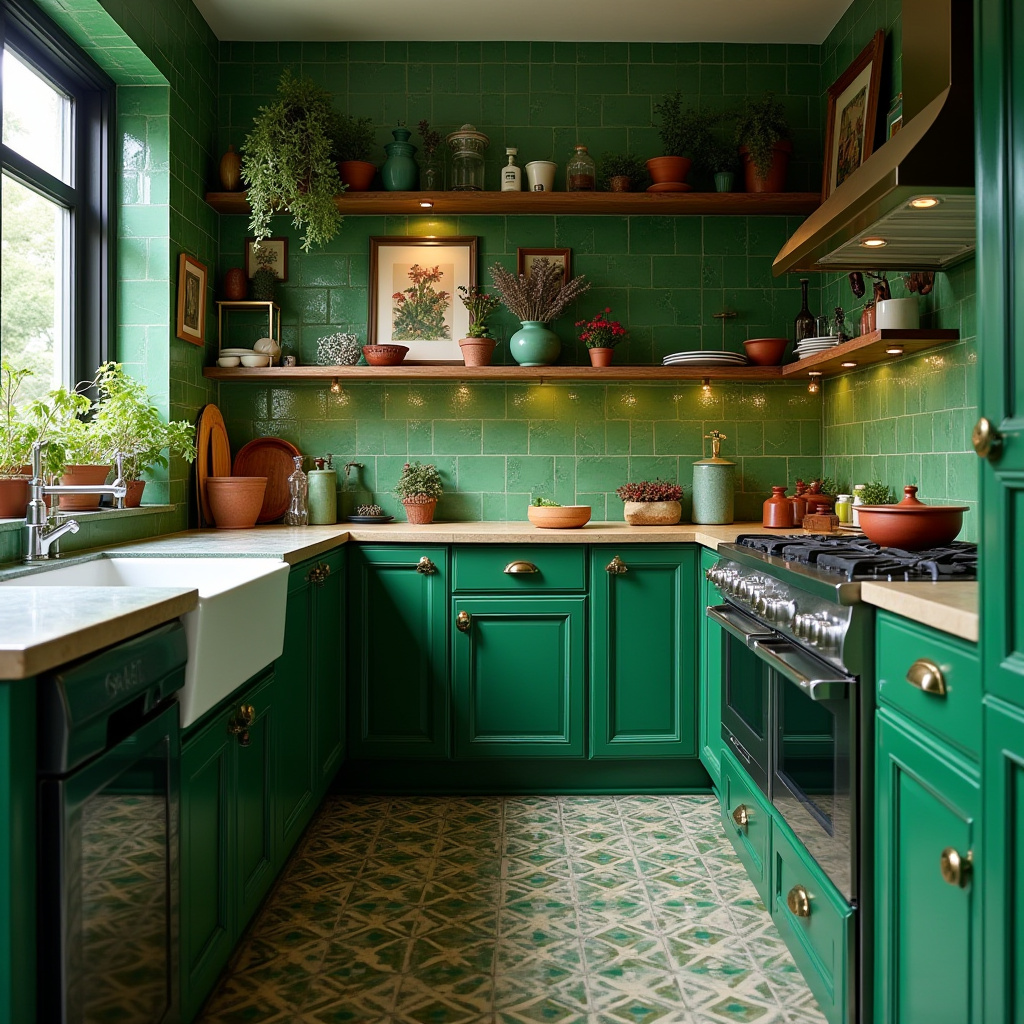 Green kitchen tiles 28