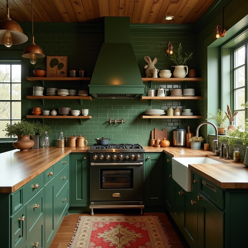 Green kitchen tiles 31