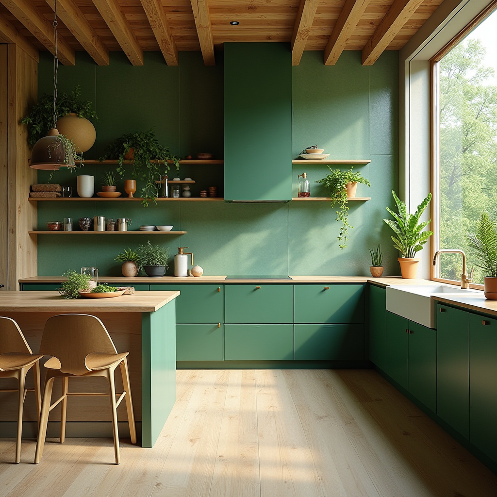 Green kitchen tiles 37