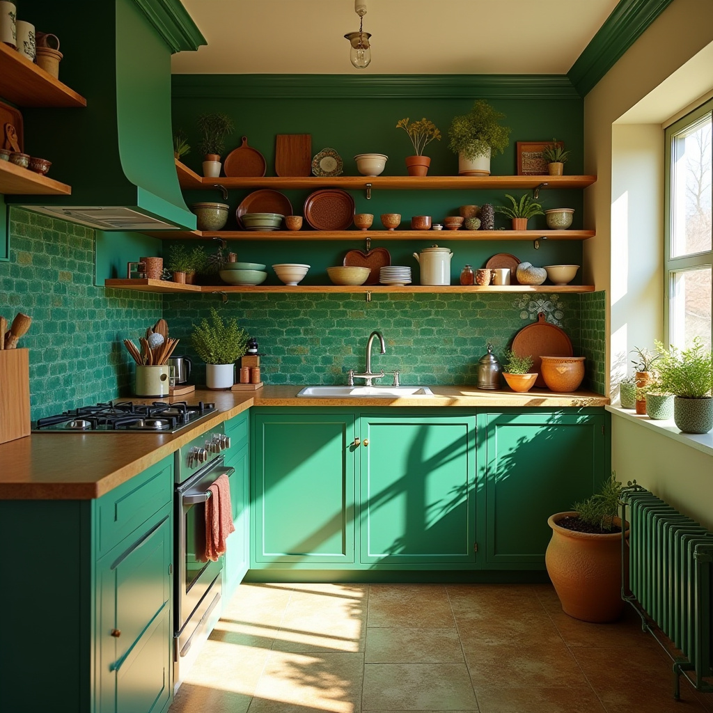 Green kitchen tiles 5