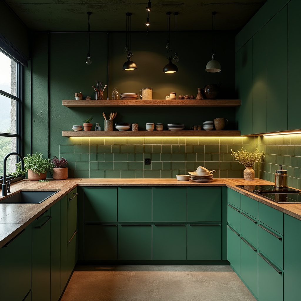 Green kitchen tiles 7