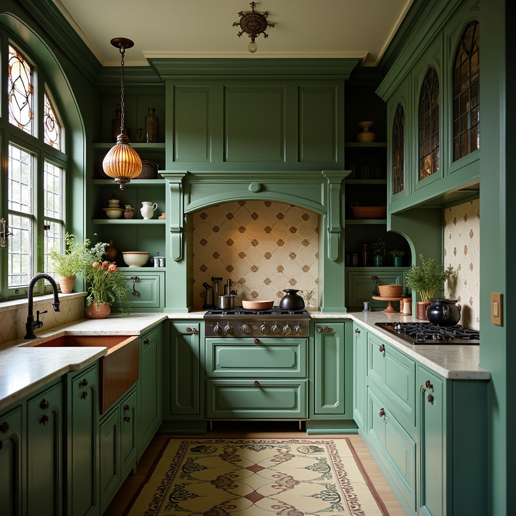 Sage green kitchen walls white cabinets 36